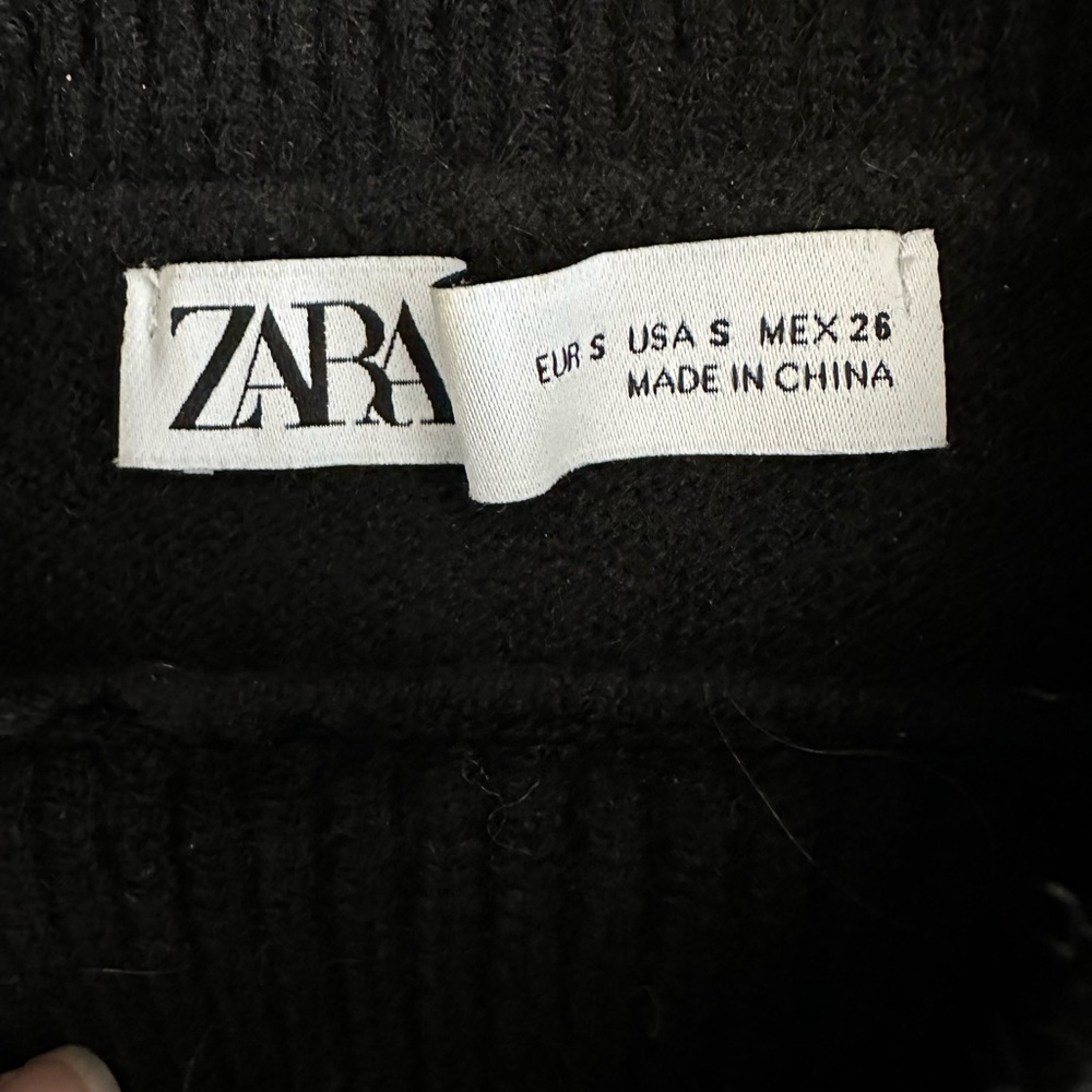 Zara Women’s Black and White Striped Crewneck Sweater - Size S - EUC - Picture 2 of 3